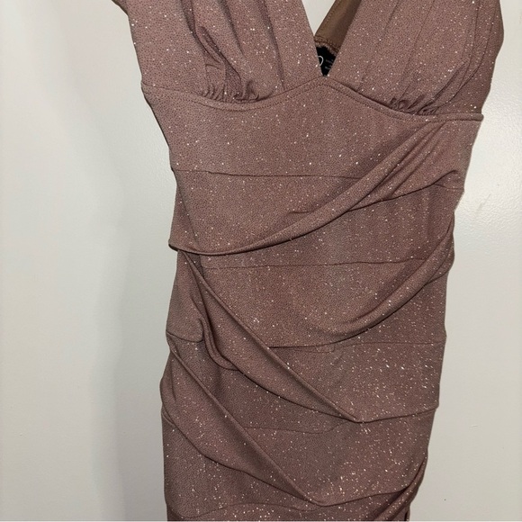 Windsor Sparkling Brown Sleeveless Cocktail Dress Size Small - Picture 11 of 15
